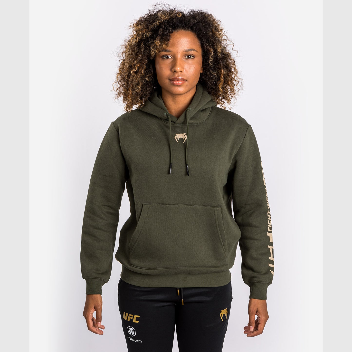 UFC Adrenaline by Venum Fight Week  Women’s Pullover Hoodie - Khaki