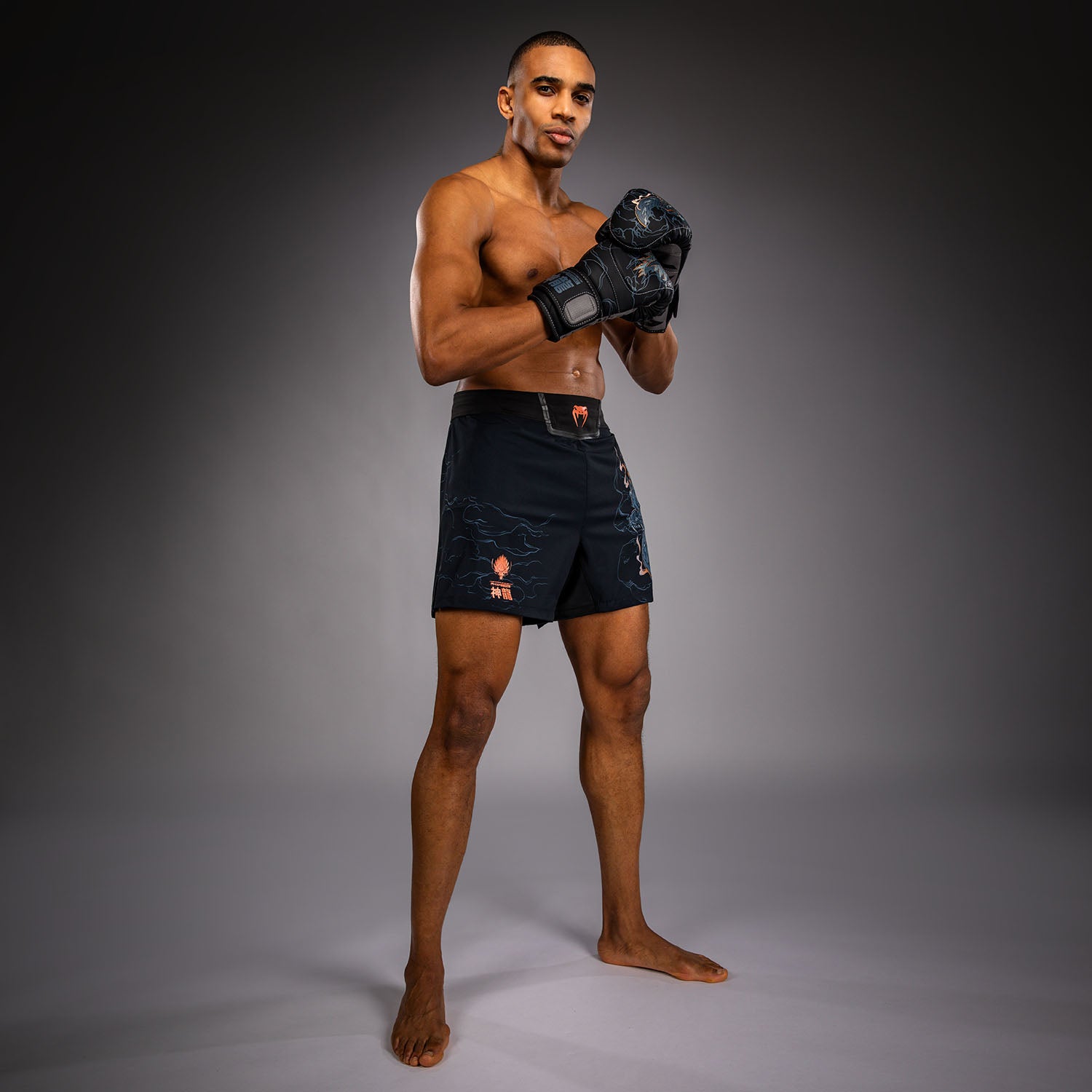 FUC　dragonshorts Venum Thunder Dragon Fightshorts - Black/Grey/Copper - Venum Asia