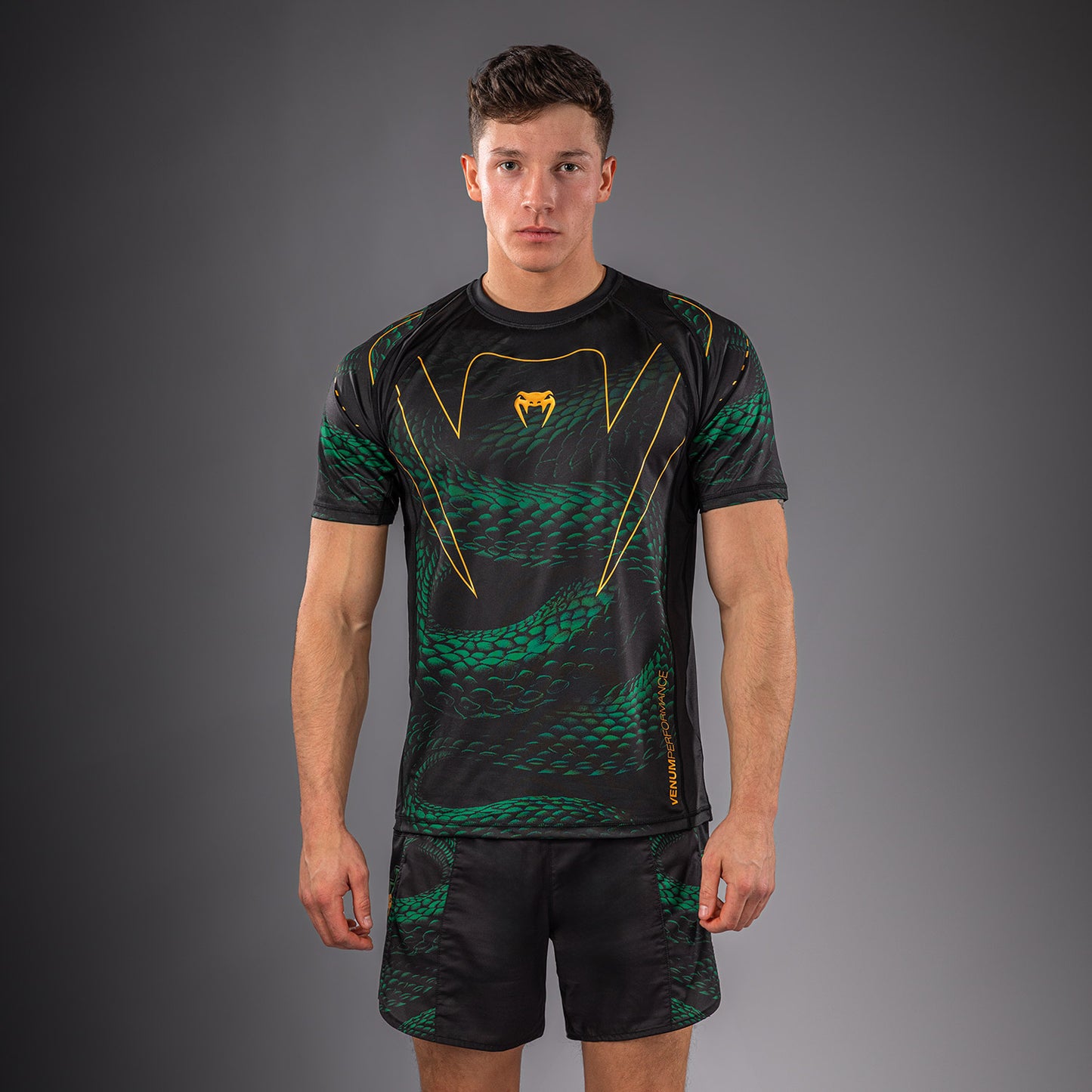 Venum Matupa Dry Tech T-Shirt - Black/Green/Gold