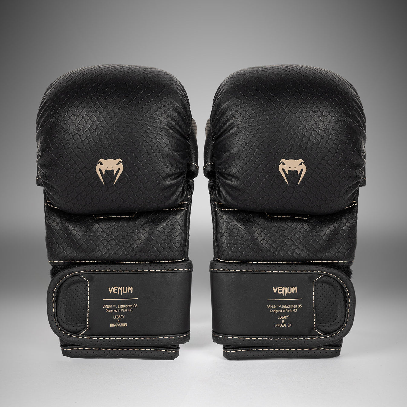 Venum Impact Evo Scales MMA Sparring Gloves - Black - Venum Asia