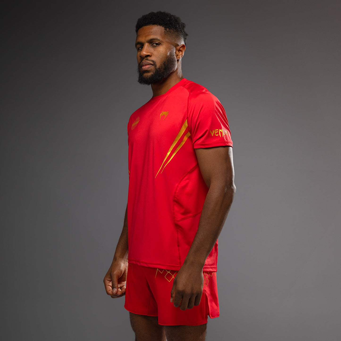 Venum x WOW FC Dry-Tech T-Shirt - Fury Red/Gold