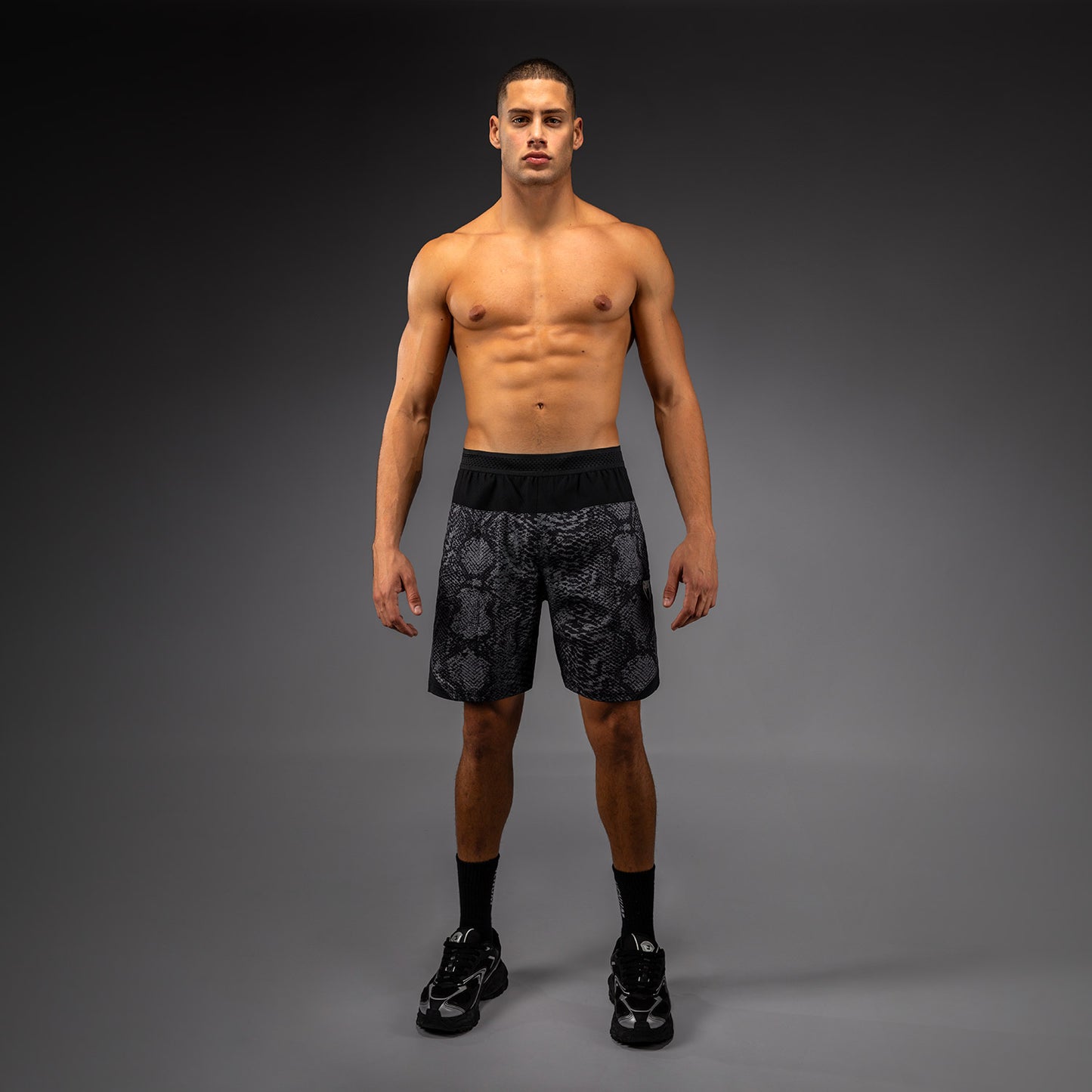 Venum G-Fit Scales Training Shorts - Black/ Charcoal Grey