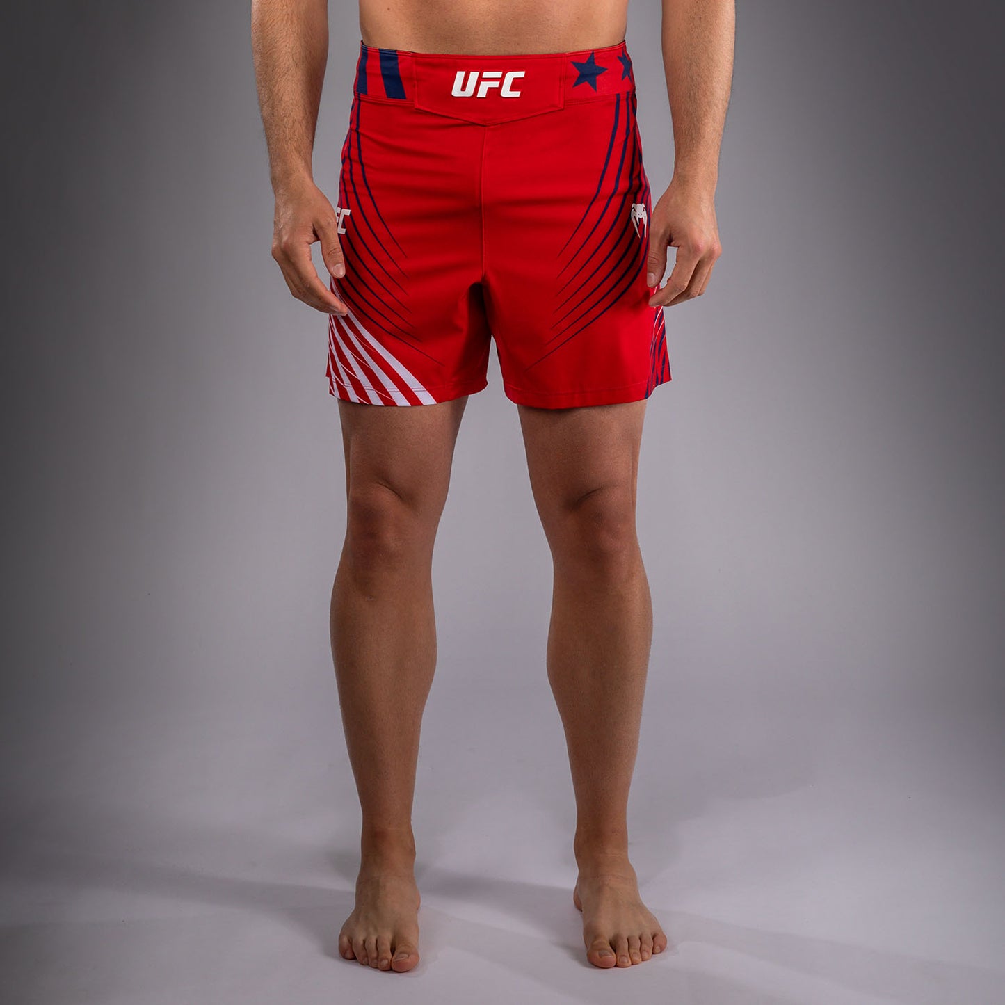 Men's UFC Freedom 250 by Venum Red Custom Authentic Fight Night Short Fit Fight Short
