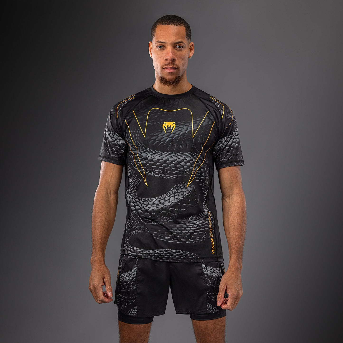 Venum Matupa Dry Tech T-Shirt - Black/Grey/Gold