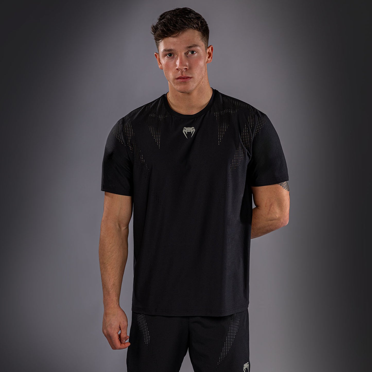 Venum Lazer Dry Tech T-Shirt - Black/Grey