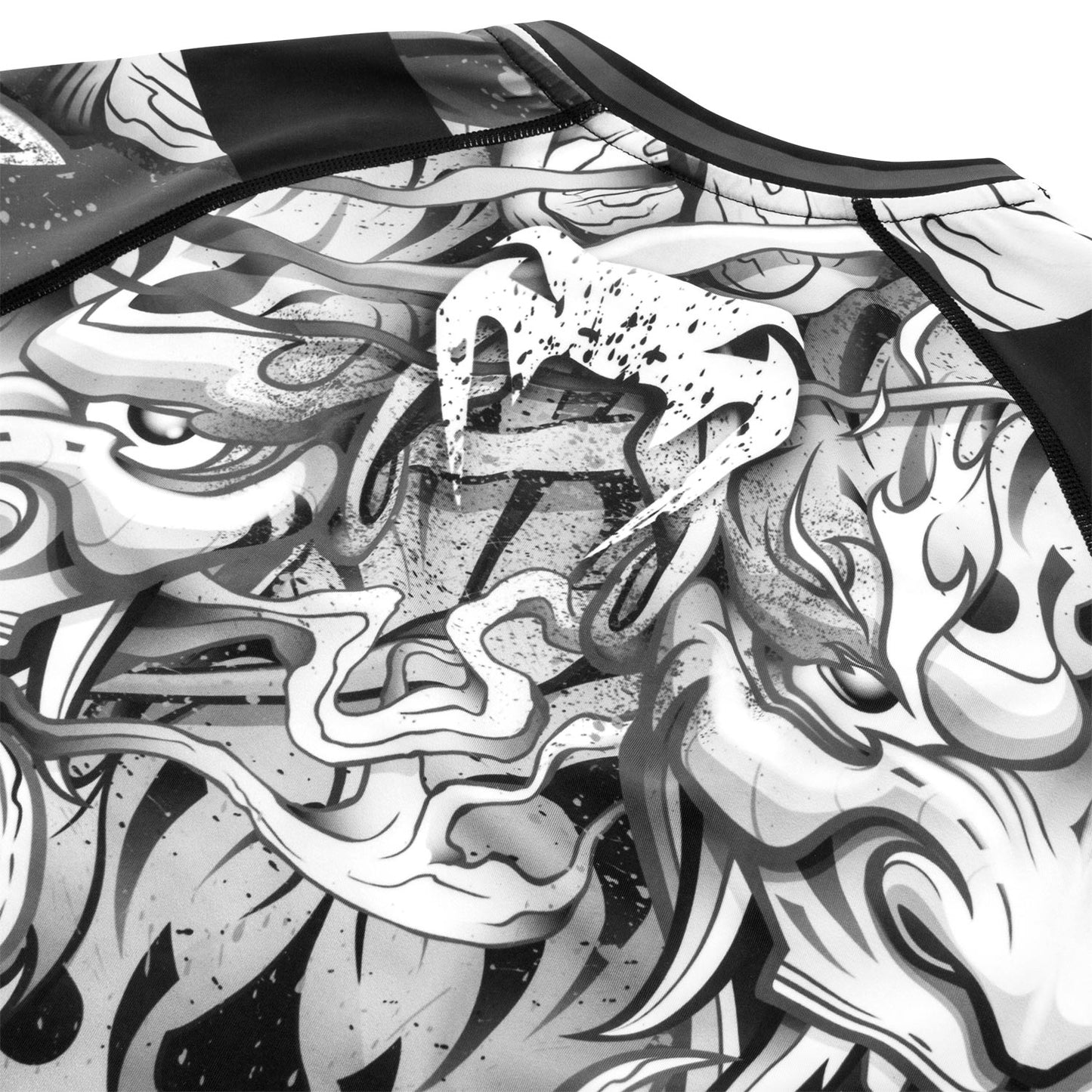 Venum Devil Rashguard - Long Sleeves - White/Black