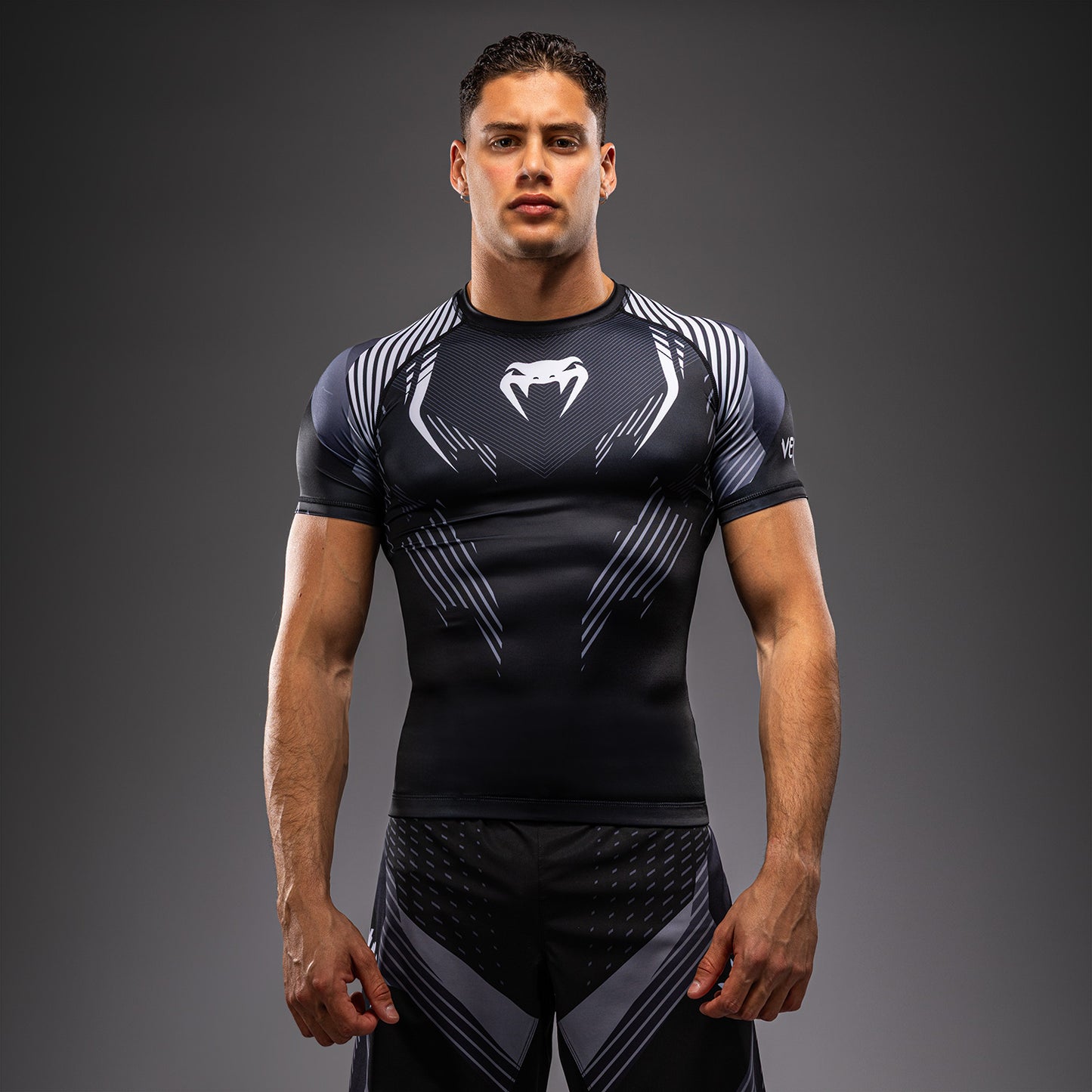 Venum No-Gi 6.0 Short Sleeve Rashguard - Black/White