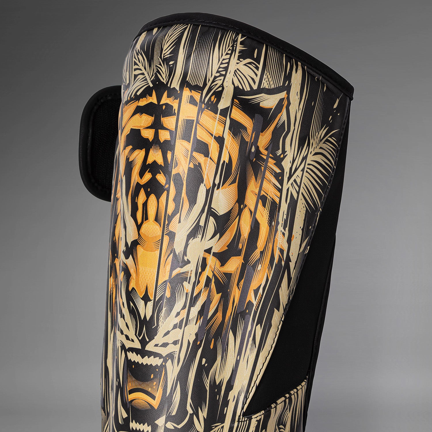 Venum Tiger Shin Guards - Black/Neon Orange - Venum Asia