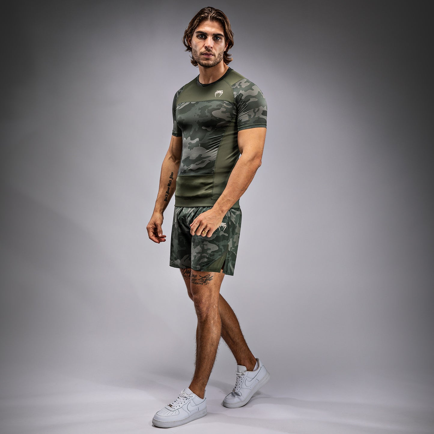 Venum G-Fit Air Men's Short Sleeve Rashguard - Army Camo