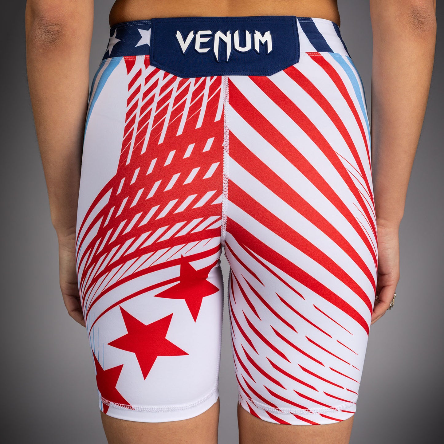 Women's Official UFC Freedom 250 by Venum White Authentic Long Fit Vale Tudo Short