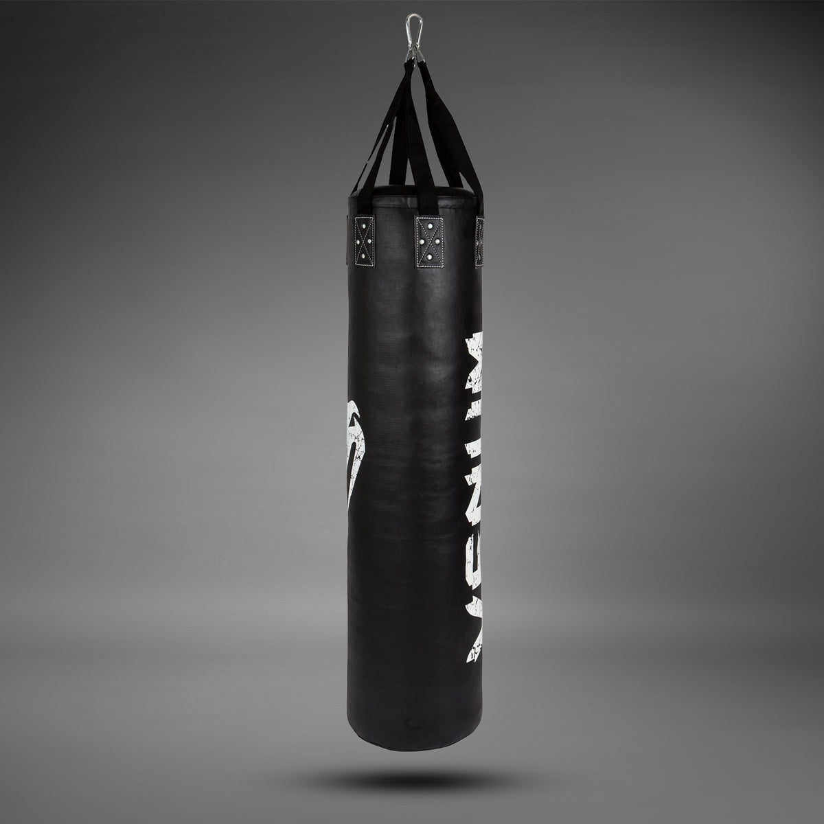 Venum Challenger Heavy bag + Ceiling Hook - Black/White - Filled - 150cm