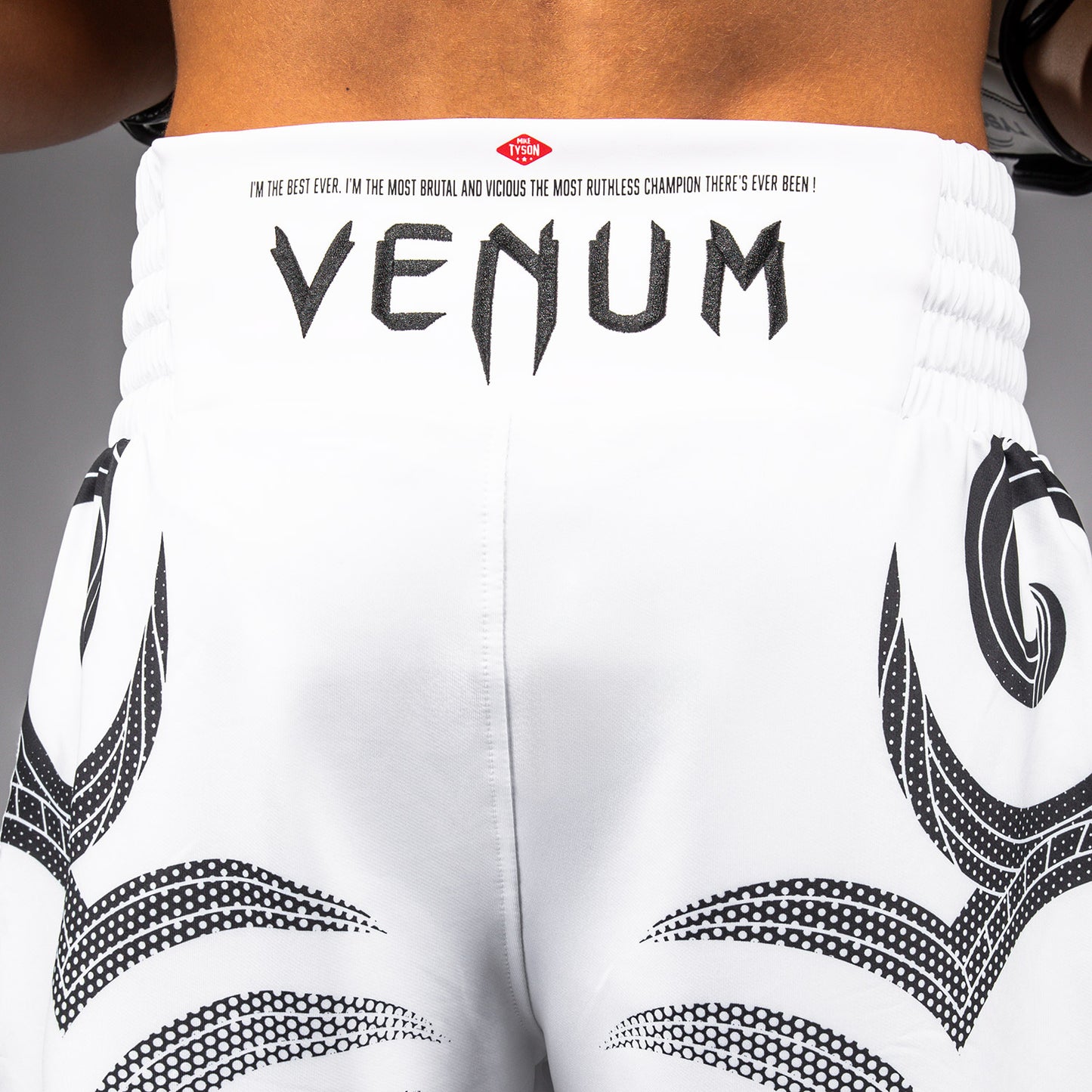 Venum x Mike Tyson Tiger Boxing Shorts - Optical White/Deep Black