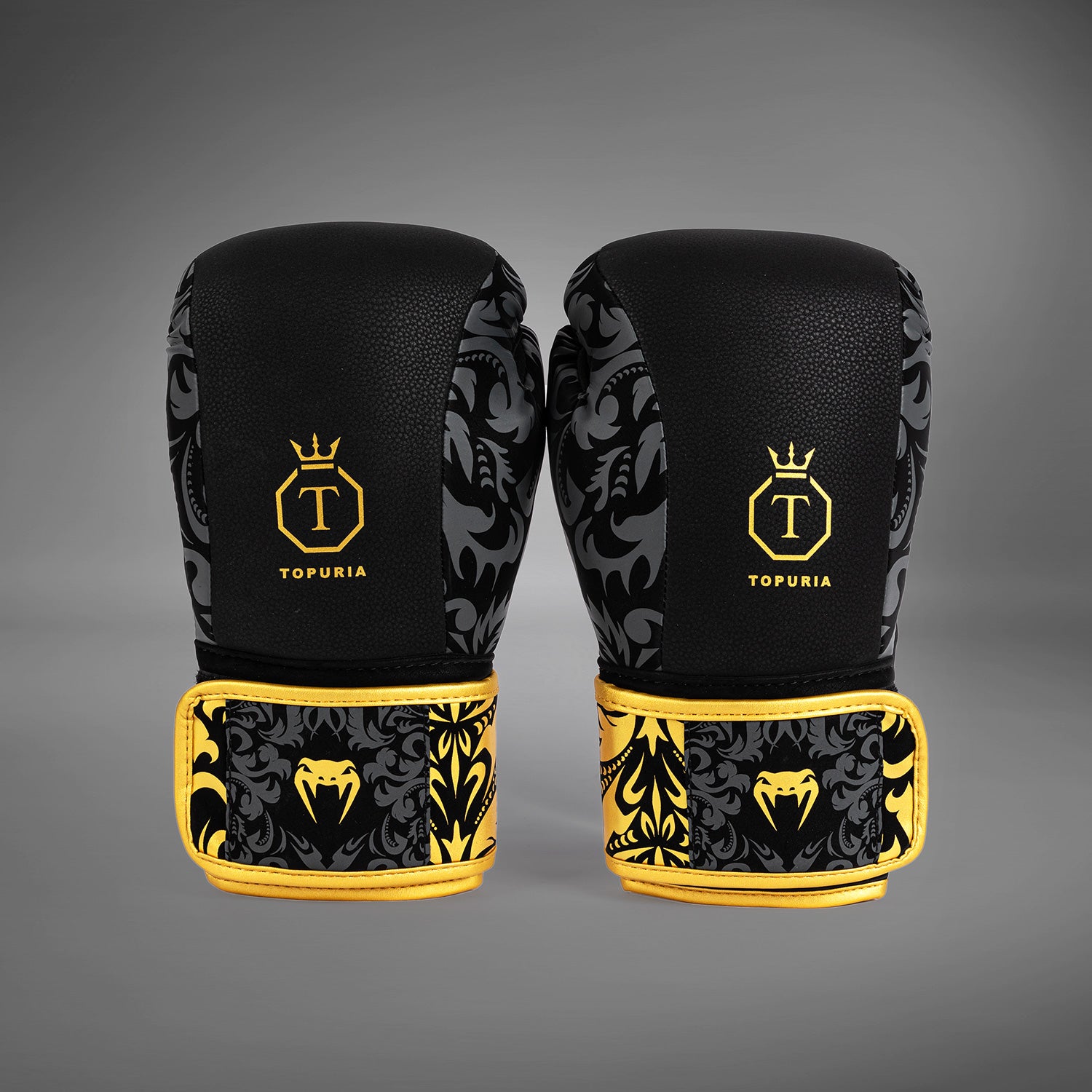Venum x Topuria Unmatched Edition Boxing Gloves - Black/Gold