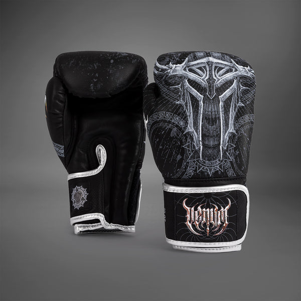 Venum Gladiator 5.0 Boxing Gloves - Black/Silver - Venum Asia