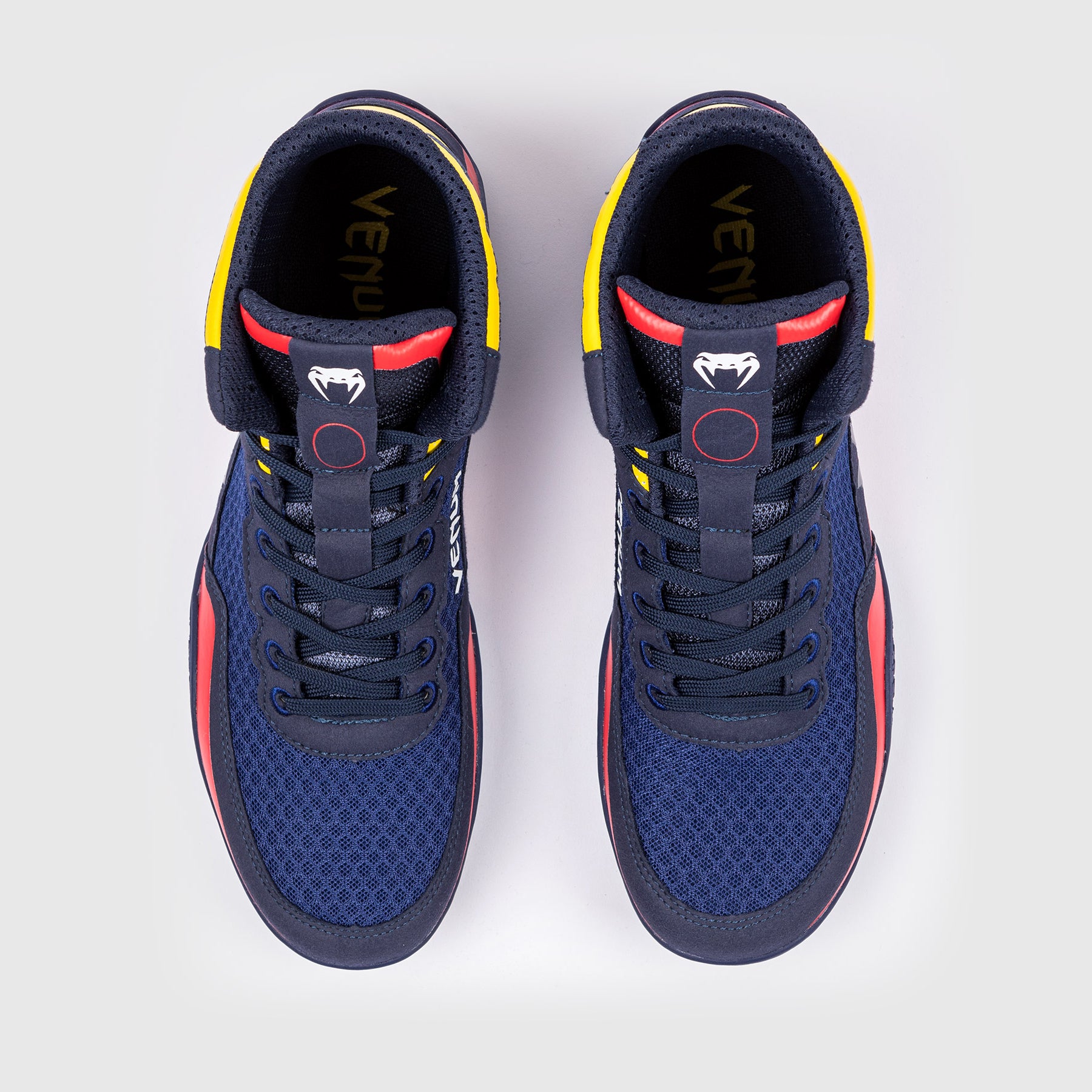 Venum Elite Wrestling Shoes - Blue/Yellow - Venum Asia