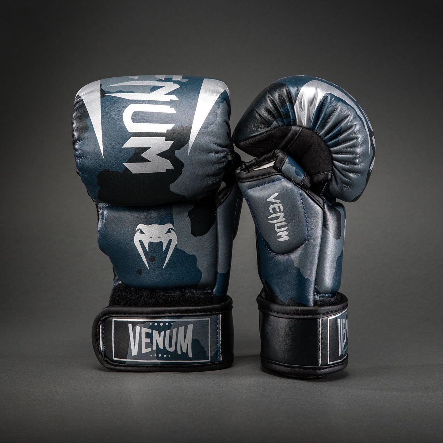 Venum Elite Camo Sparring Gloves - Dark Navy/Blue