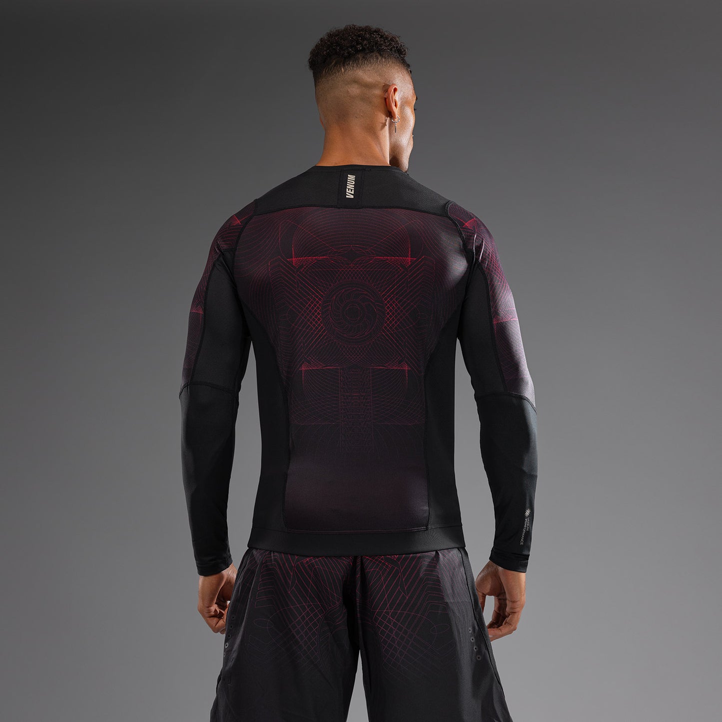 Venum G-Fit Air Men's Long Sleeve Rashguard - Deep Black/Fire Red
