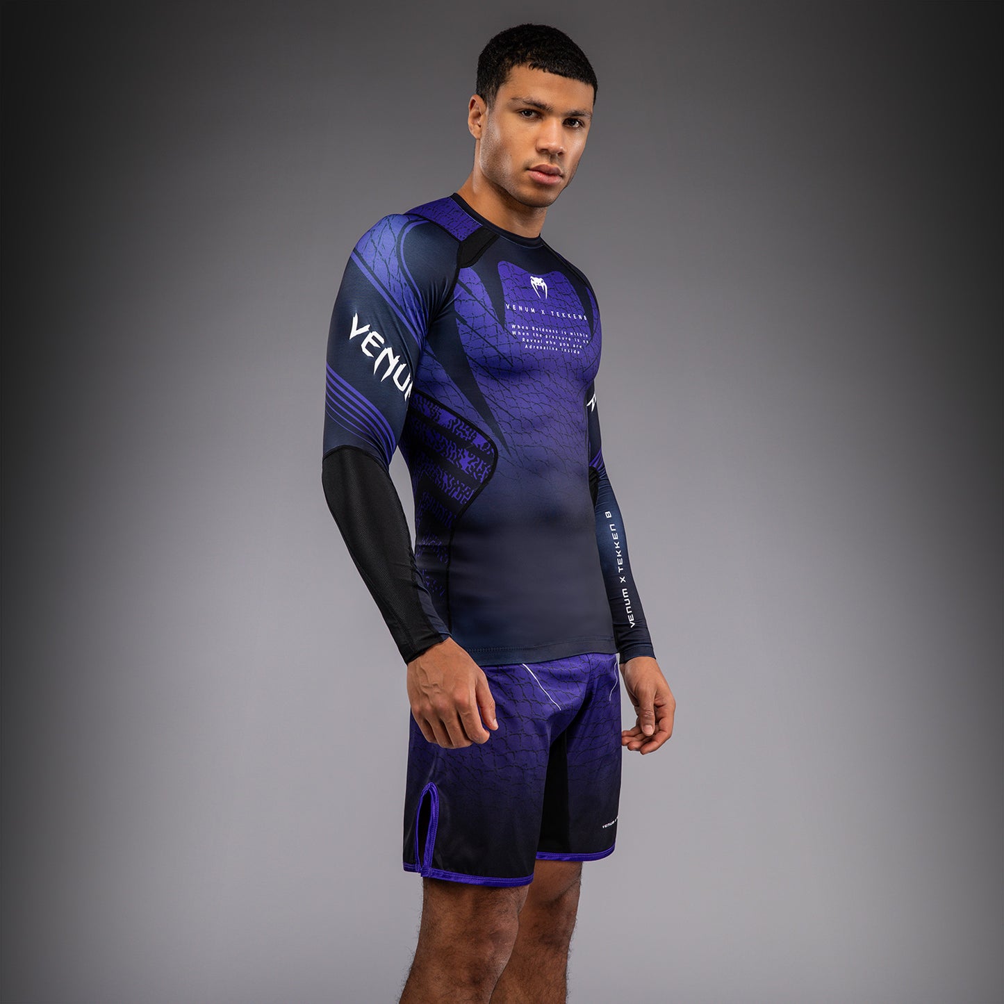 Venum x TEKKEN 8 Long Sleeve Rashguard - Kazuya - Black/Purple