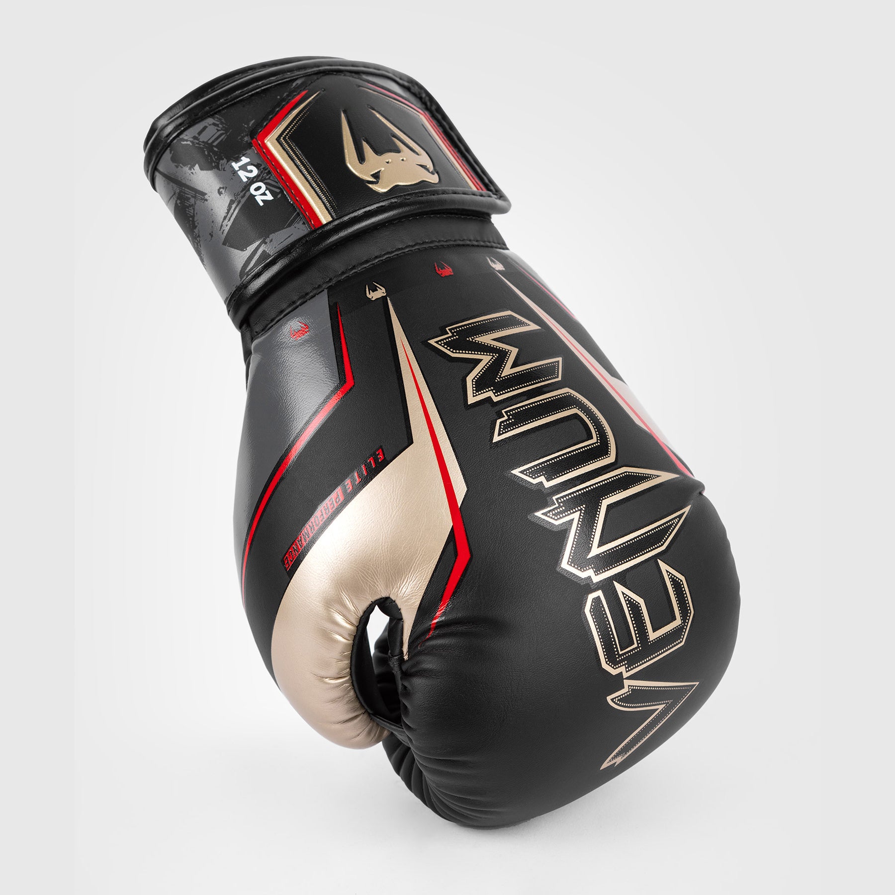 Venum Elite Evo Boxing Gloves - Black/Gold/Red - Venum Asia