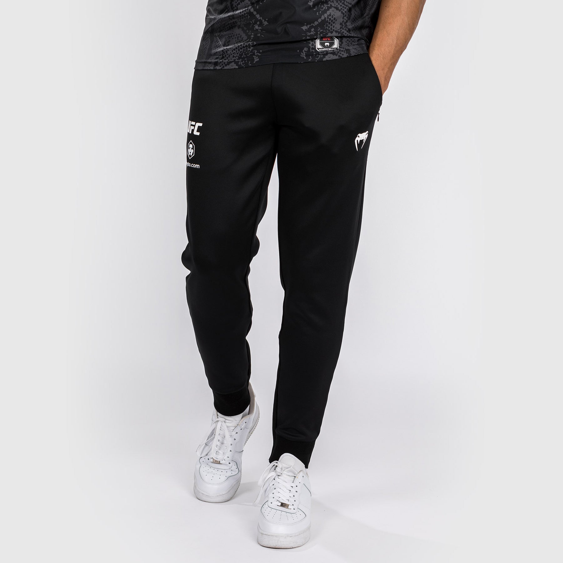 UFC Venum XL ブラック/ゴールド ウォークアウトパンツ UFC Adrenaline by Venum Authentic Fight Night Men's Walkout