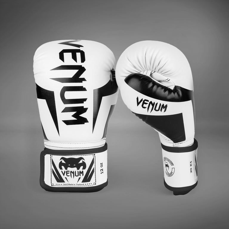 VENUM Elite 14oz ボクシンググローブ ホワイト Venum Elite Boxing Gloves - White/Black - Venum Asia