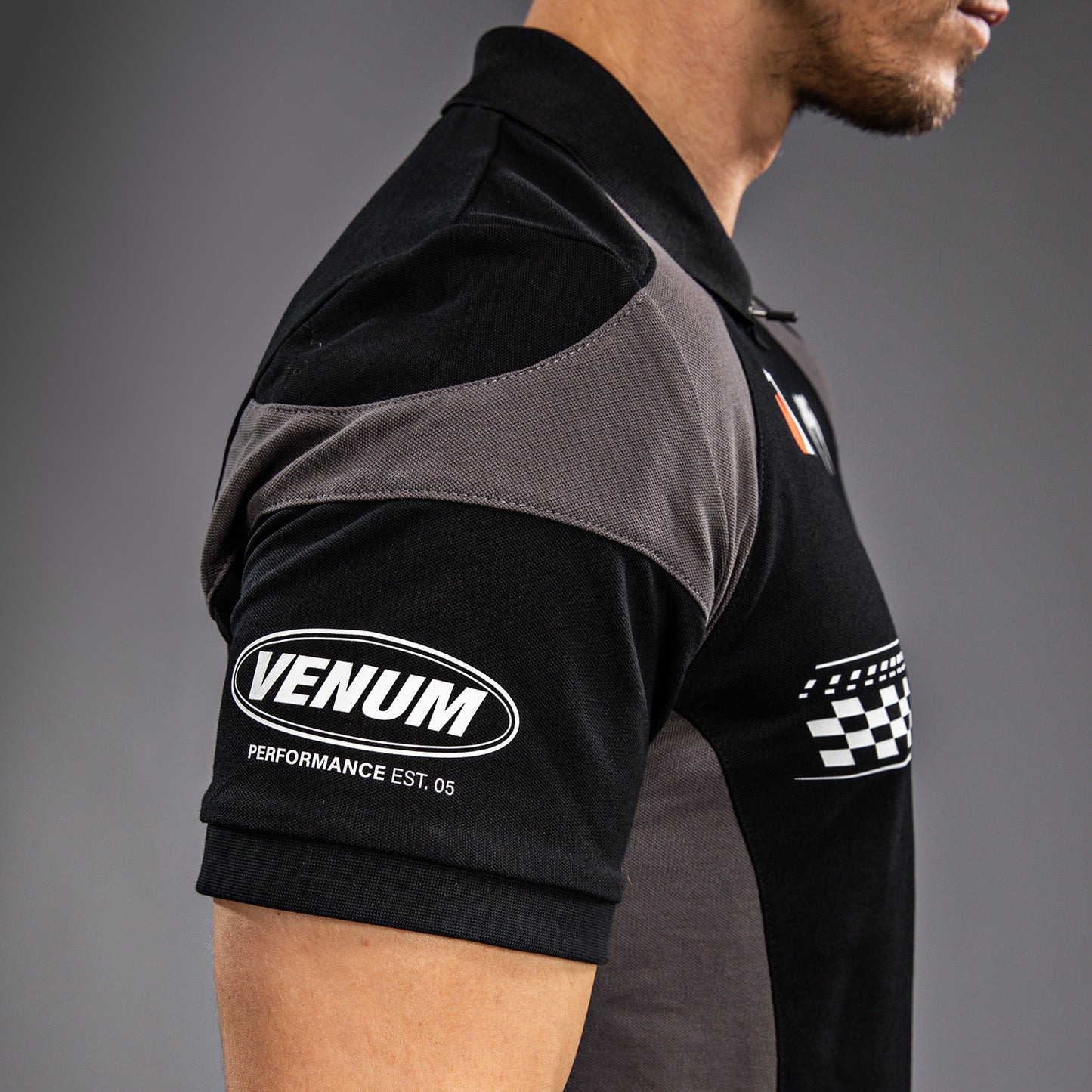 Venum Motorsport Cotton Polo - Deep Black