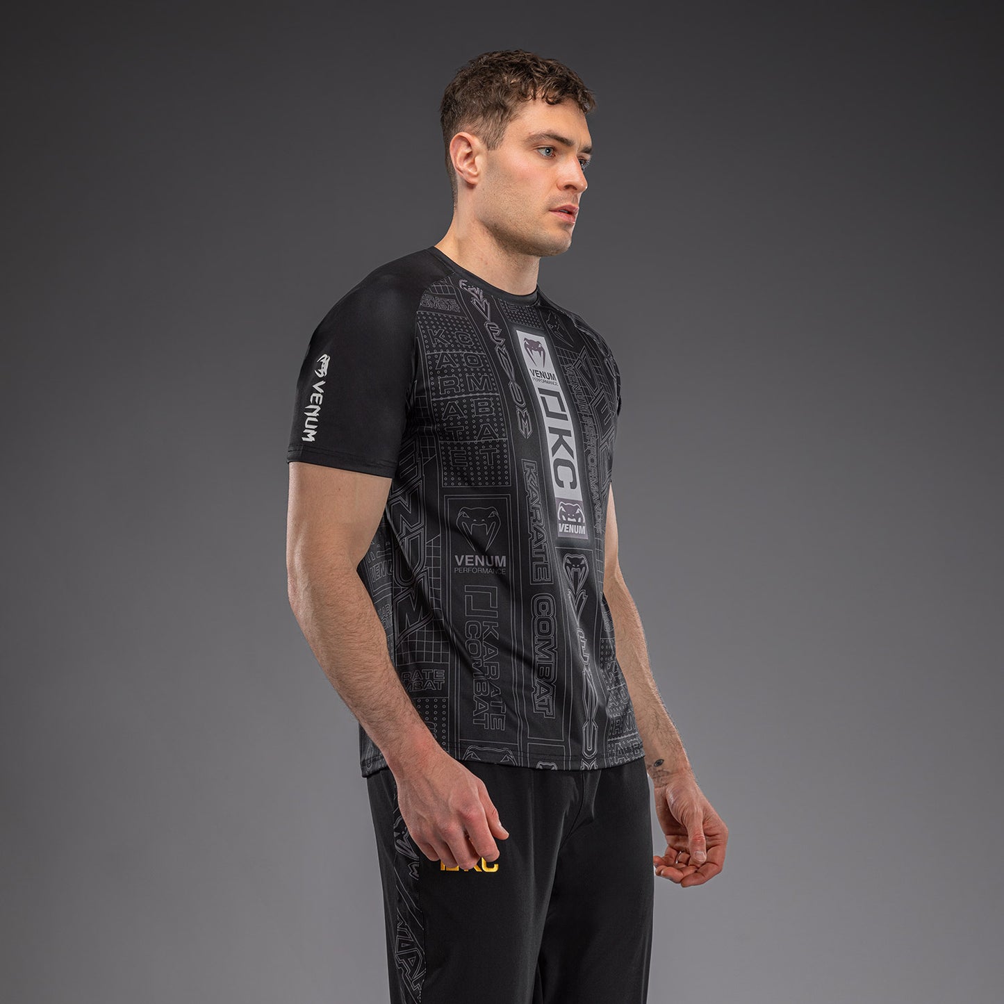 Karate Combat by Venum Dry-Tech T-Shirt - Black/Grey