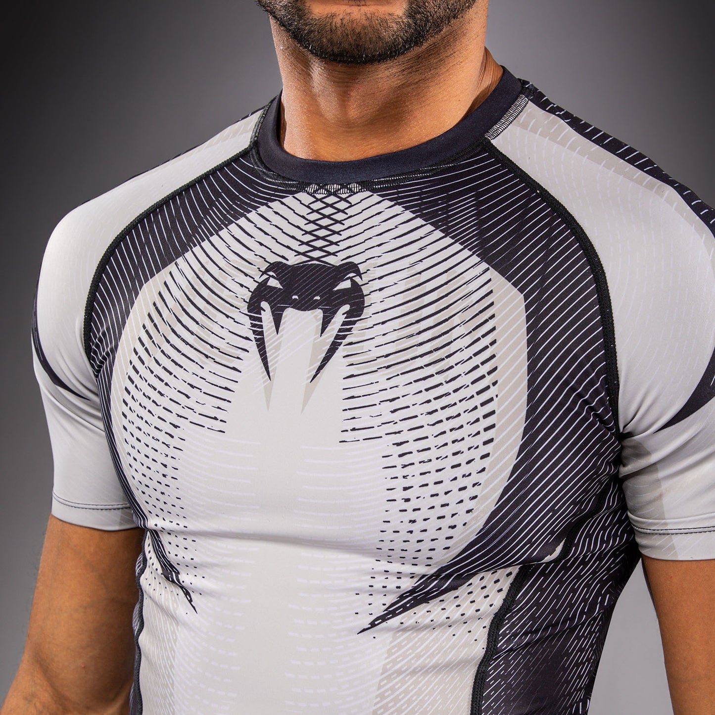 Venum Galactic 3.0 Short Sleeve Rashguard - Off-White/Black