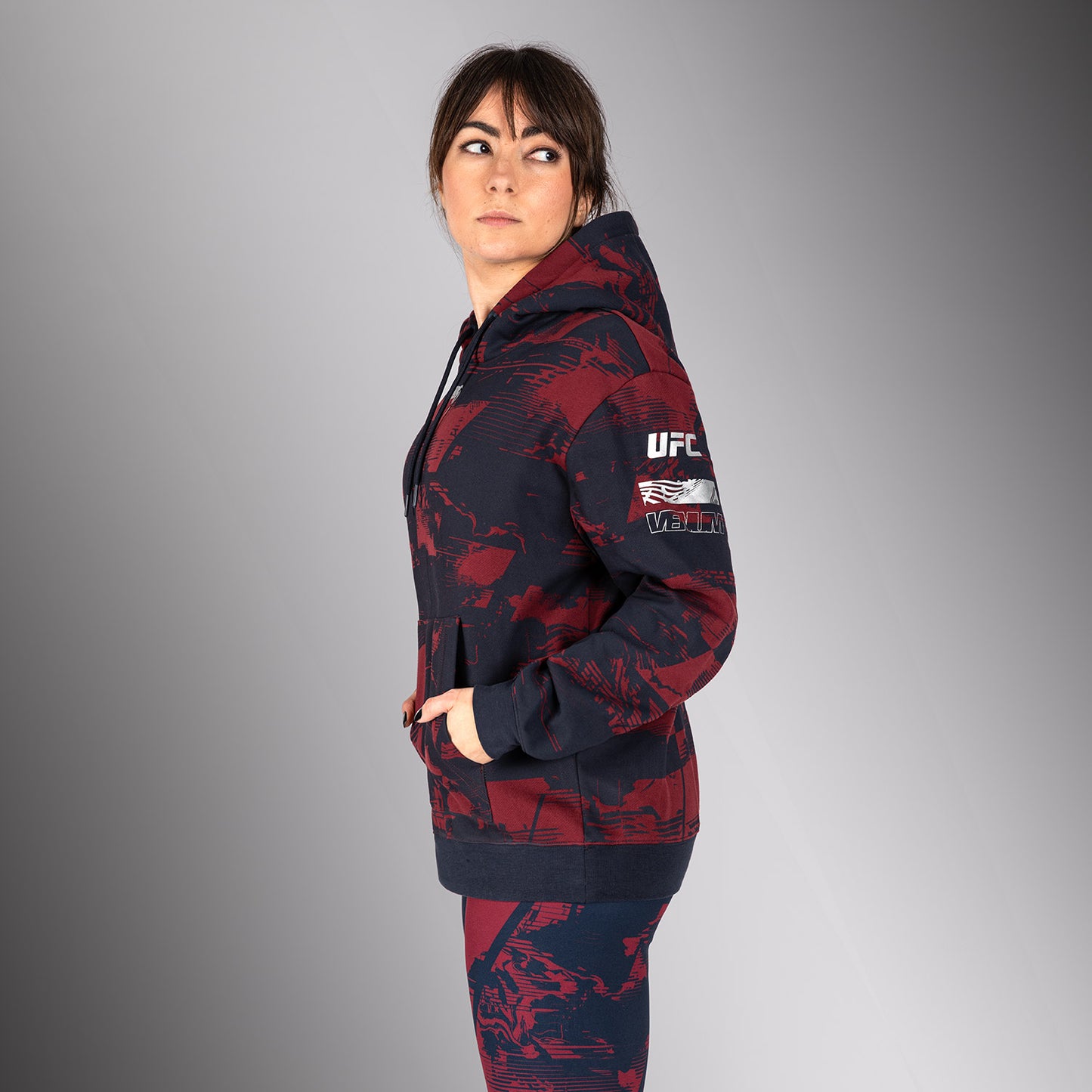 Women's UFC Zenith by Venum Burgundy Authentic Fight Week Pullover Hoodie