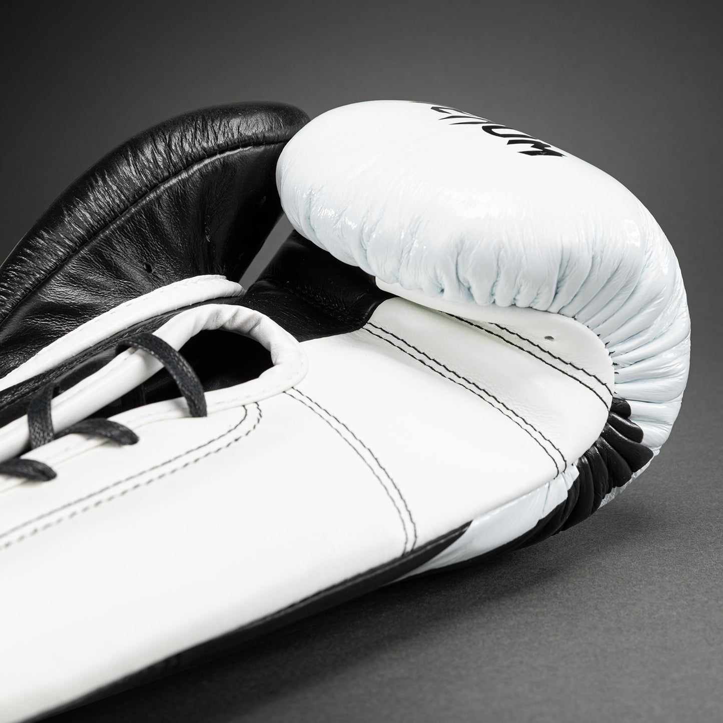 Venum Hammer Pro Boxing Gloves with Laces - Black/White