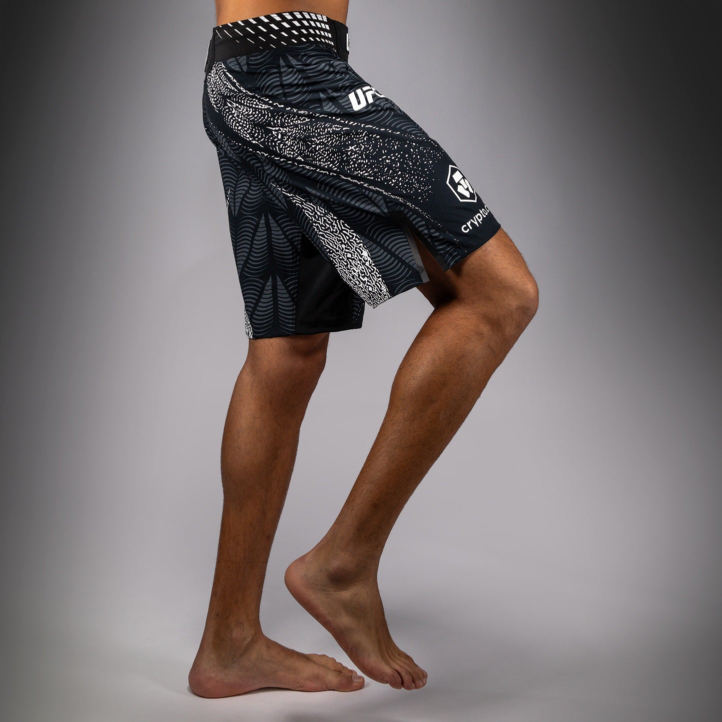 Men's UFC Zenith by Venum Black Authentic Fight Night Long Fit Fight Short