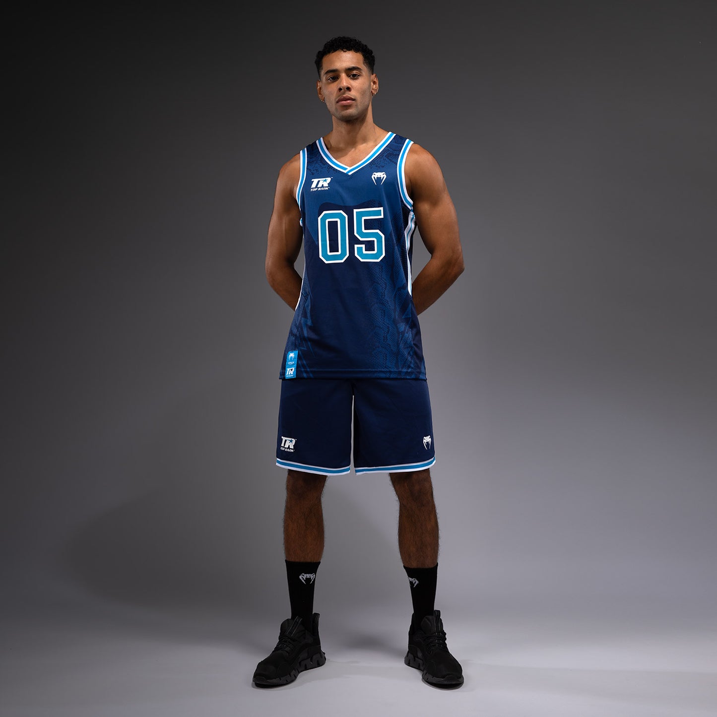 Venum x Top Rank Original Men's Basketball Shorts - Navy Blue