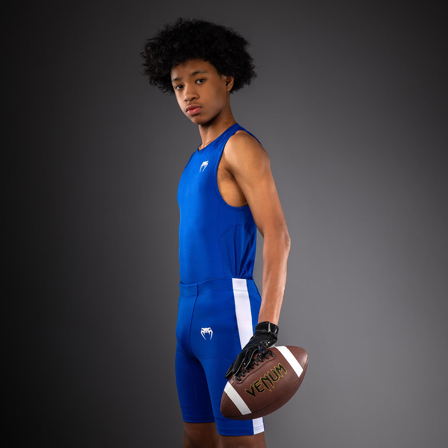 Venum Elite Kids Football Sleeveless Compression Jersey - Royal Blue