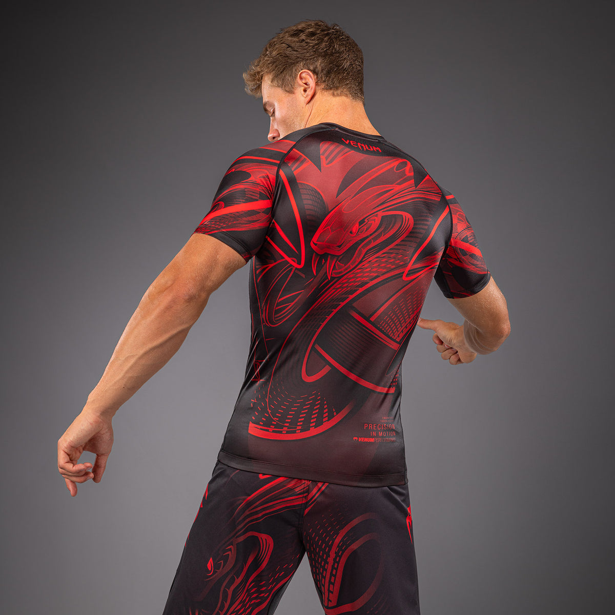 Venum Crimson Viper 2.0 Short Sleeve Rashguard - Black/Red