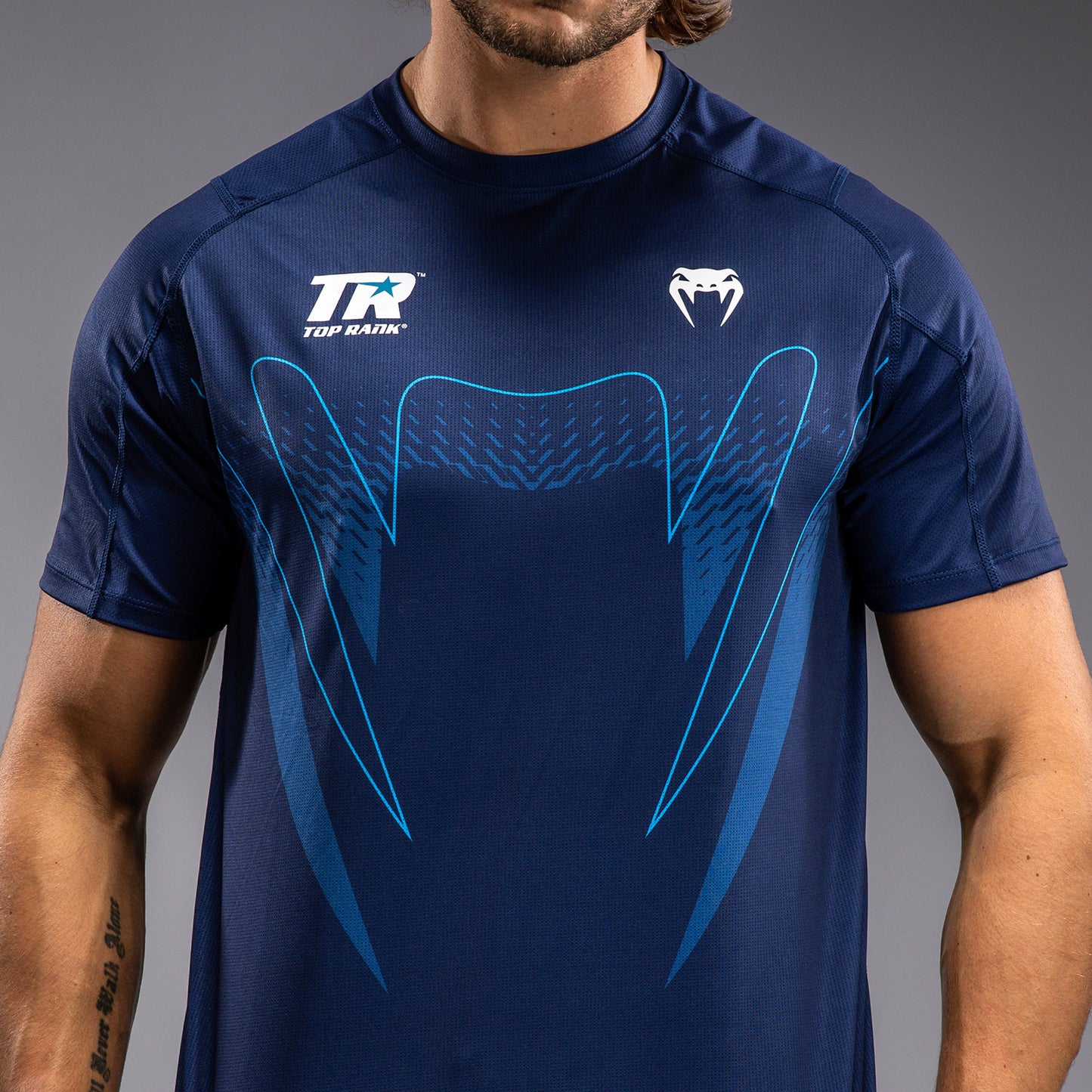 Venum x Top Rank Original Men's Dry Tech Shirt - Navy Blue