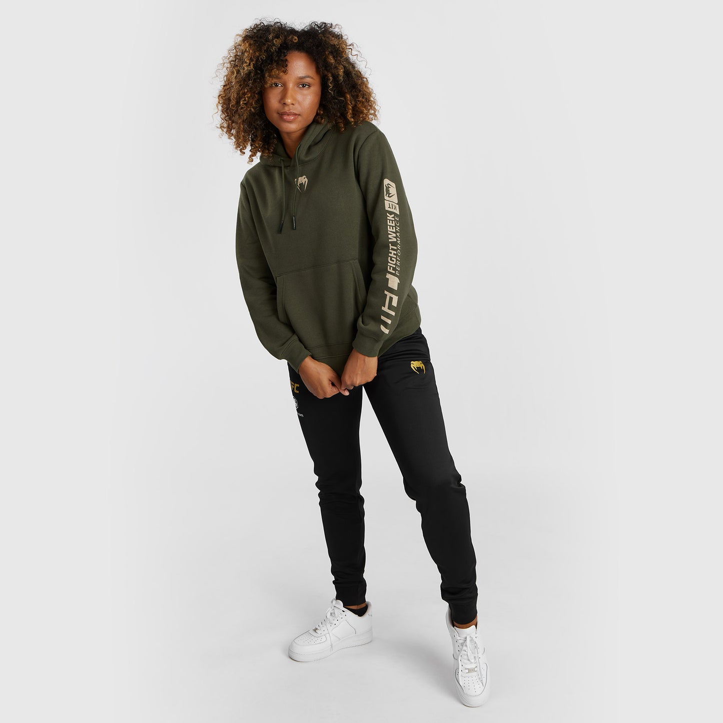 UFC Adrenaline by Venum Fight Week  Women’s Pullover Hoodie - Khaki