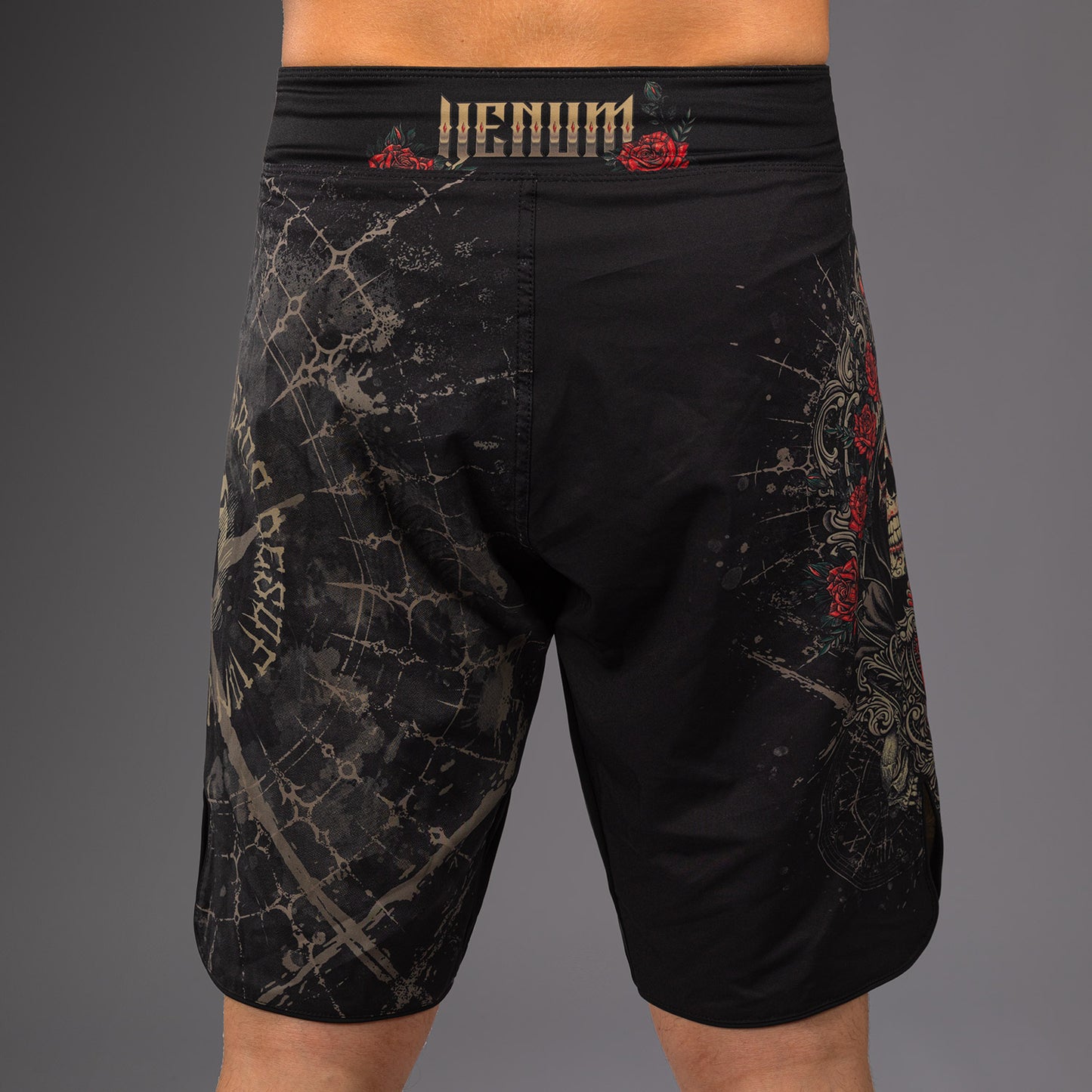 Venum Santa Muerte 5.0 Men’s Fight Shorts - Deep Black/Gold