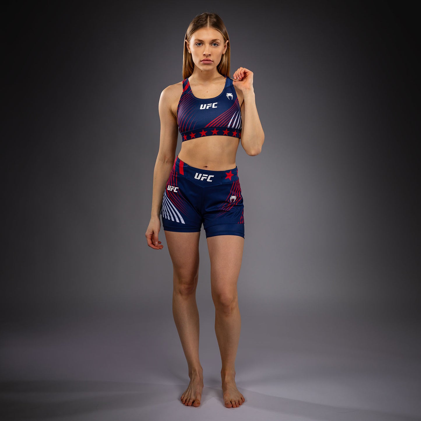Women's Official UFC Freedom 250 by Venum Blue Authentic Fight Night Fight Short