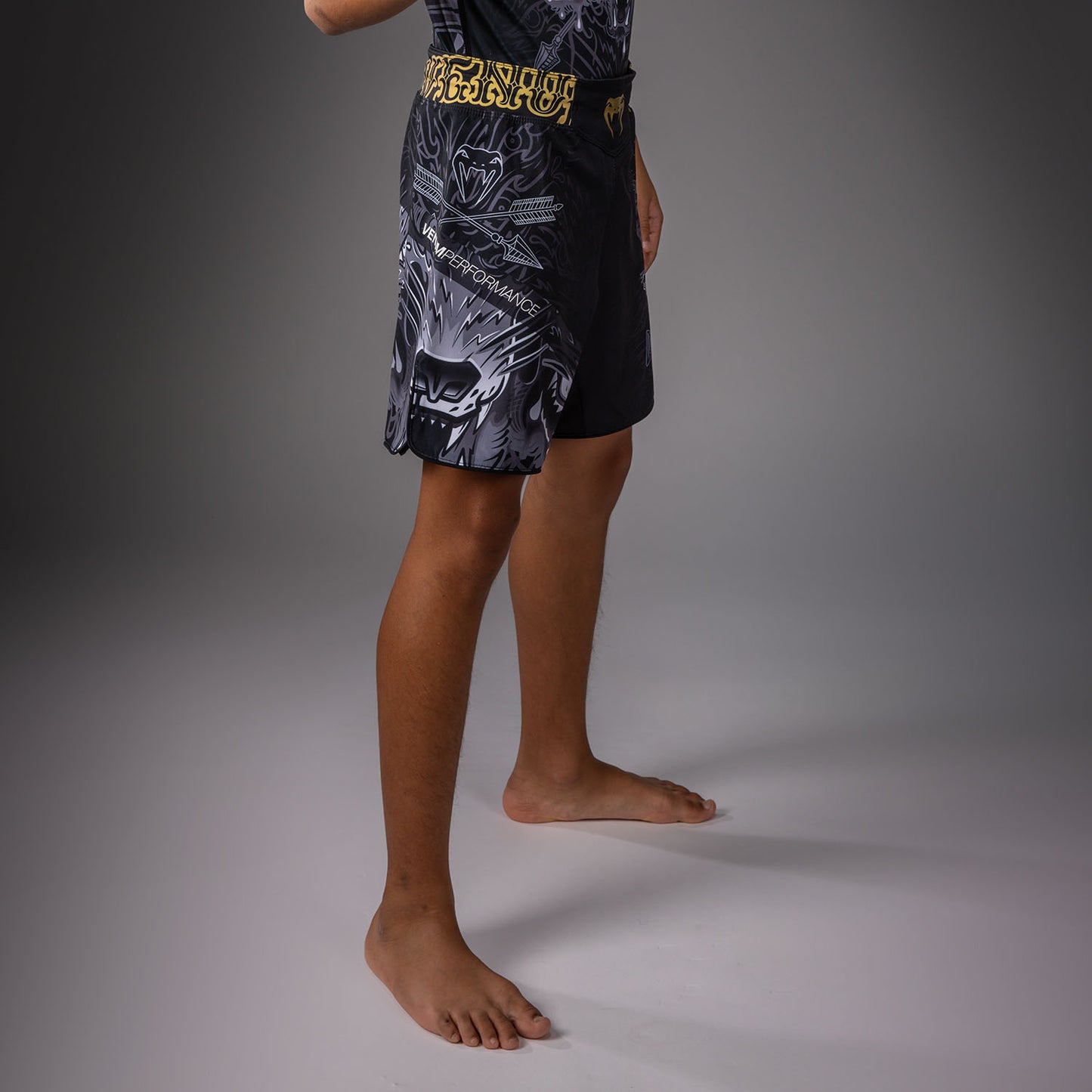 Venum Wolf Atak Kids Fightshorts - Black/Grey