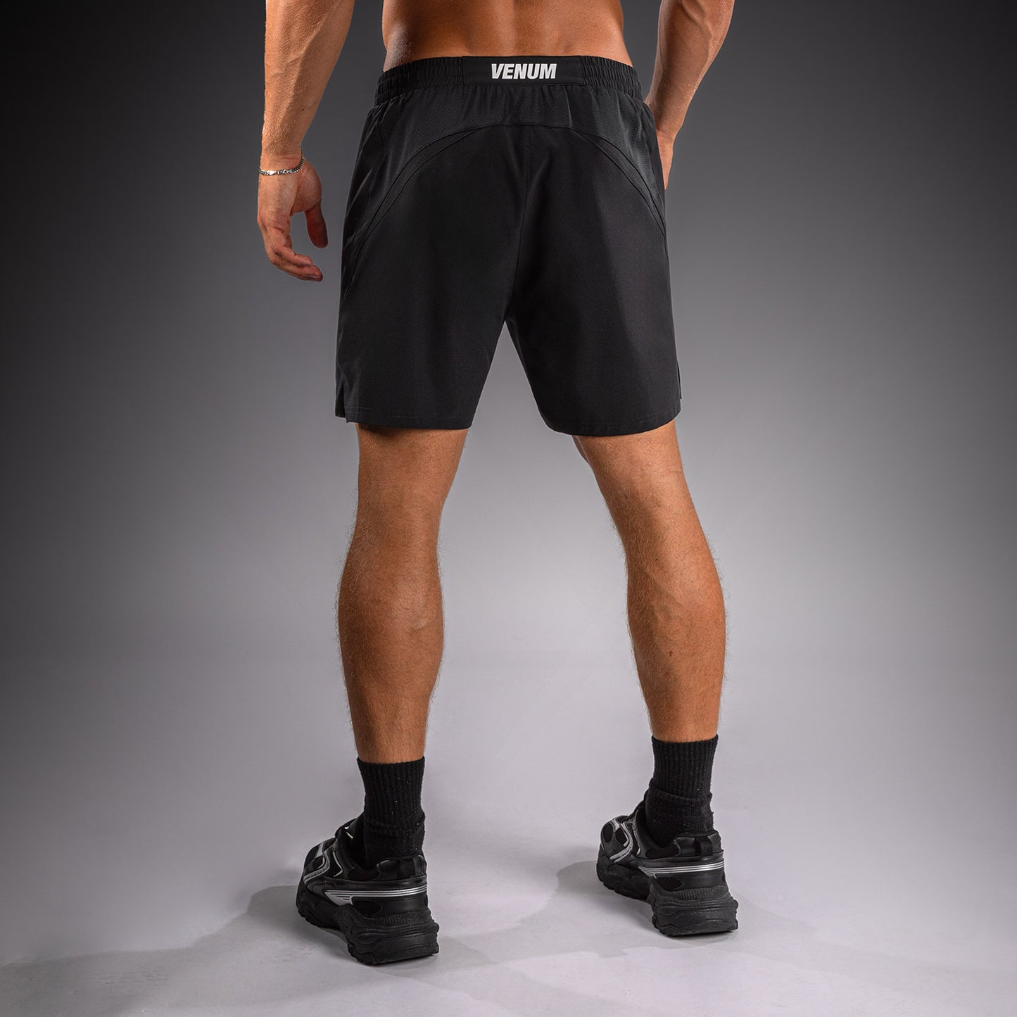 Venum G-Fit Scales Training Shorts - Black/ Charcoal Grey