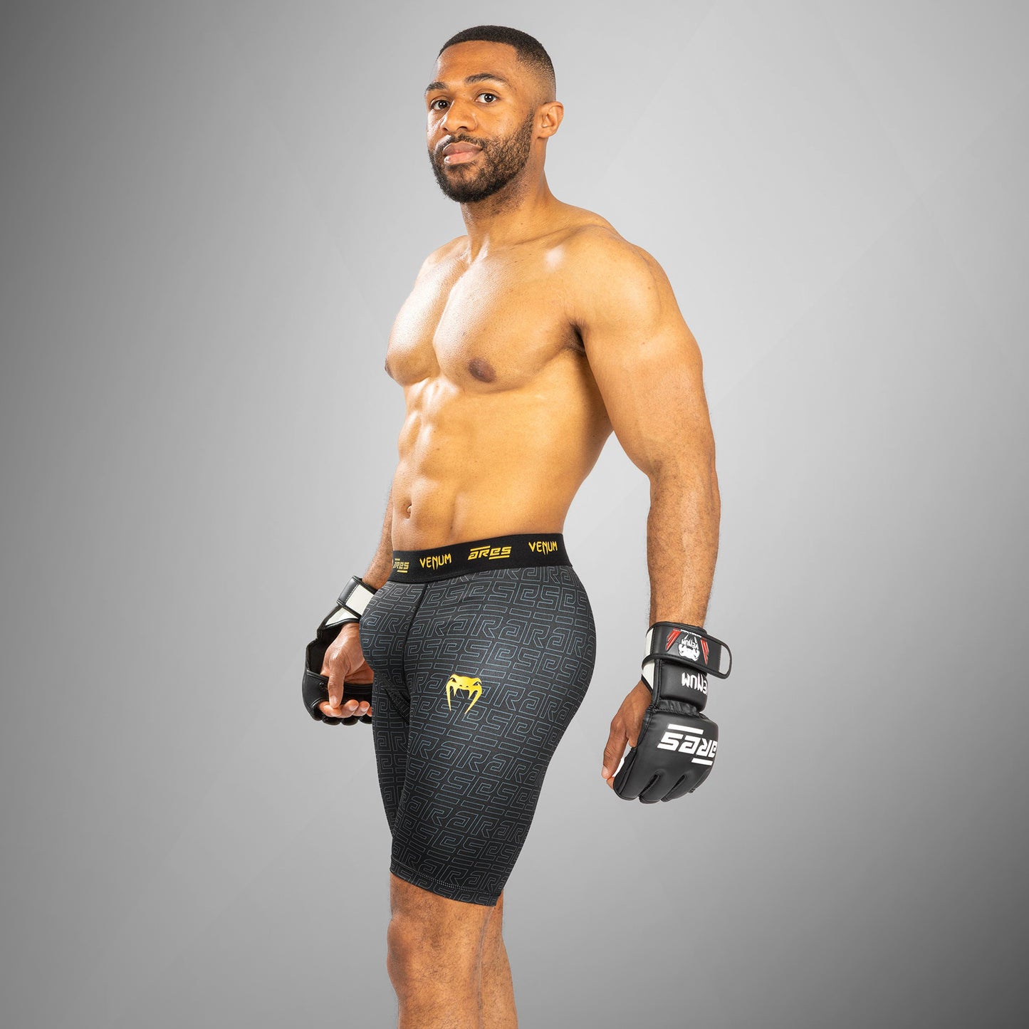 Venum x Ares Men’s Vale Tudo Shorts - Black/Gold