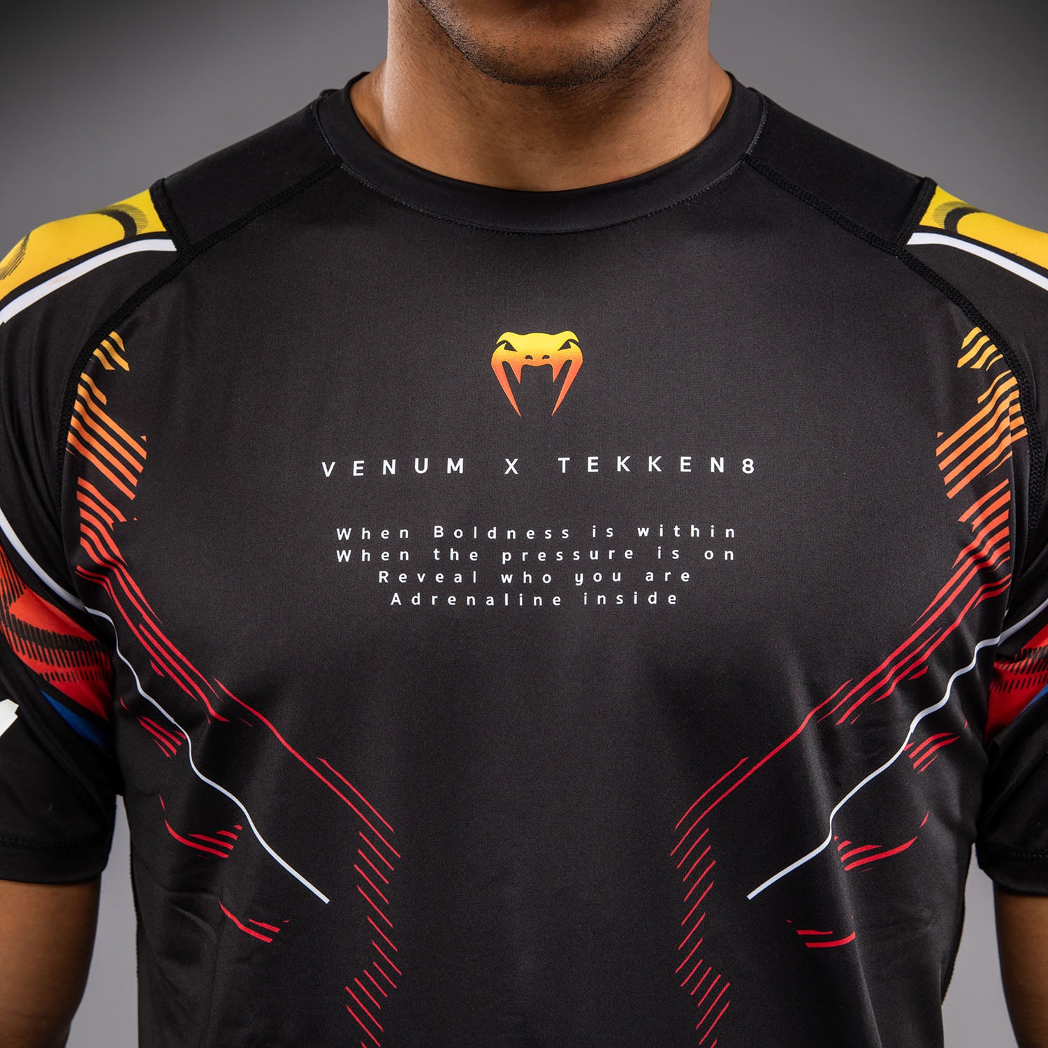 Venum x TEKKEN 8 Dry-Tech T-Shirt Yoshimitsu - Black/Orange