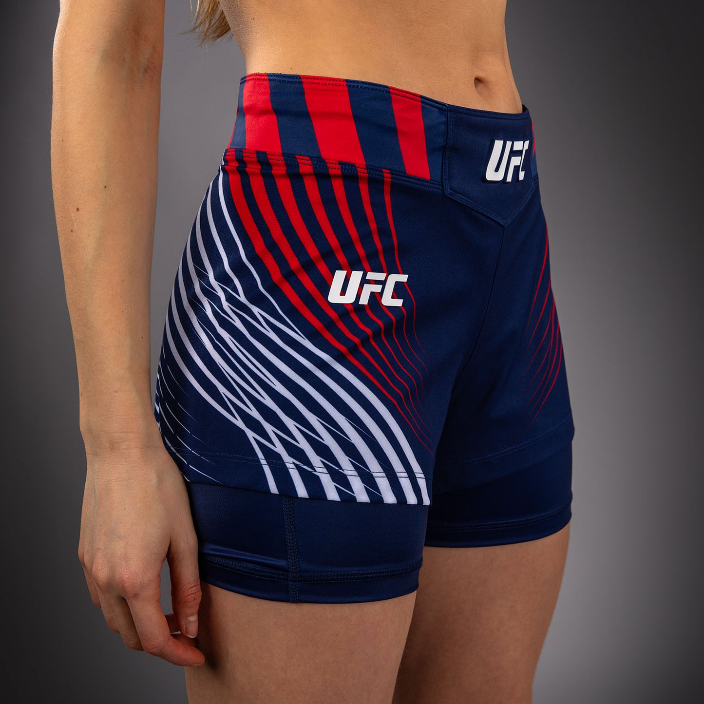 Women's Official UFC Freedom 250 by Venum Blue Authentic Fight Night Fight Short