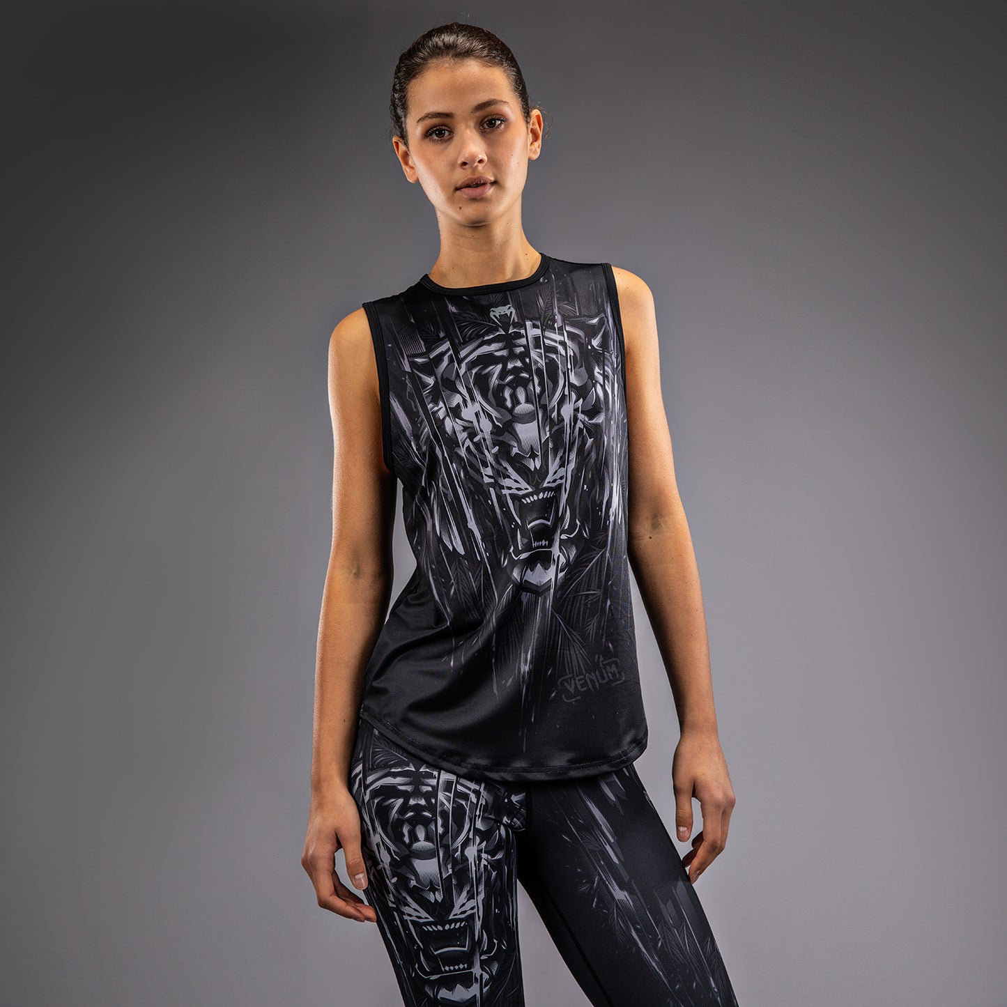Venum Tiger Women's Tank Top - Black/Silver