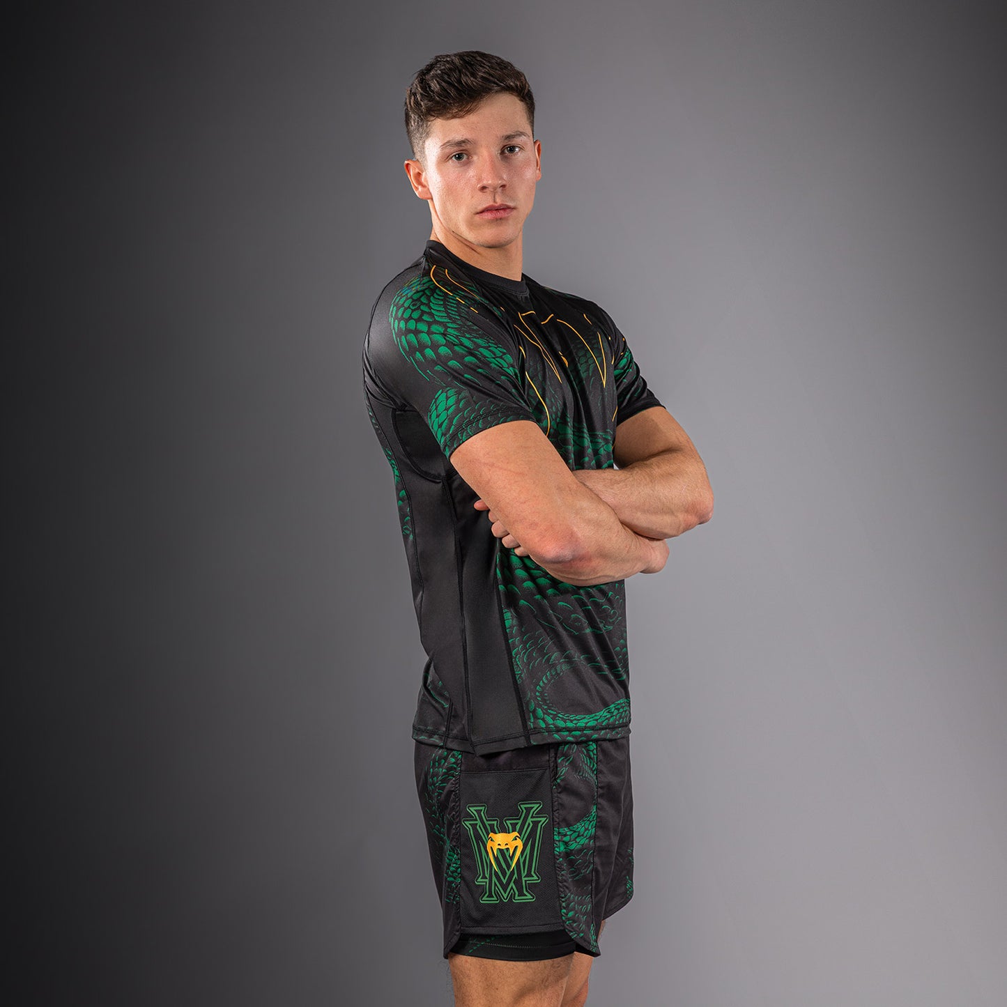 Venum Matupa Dry Tech T-Shirt - Black/Green/Gold