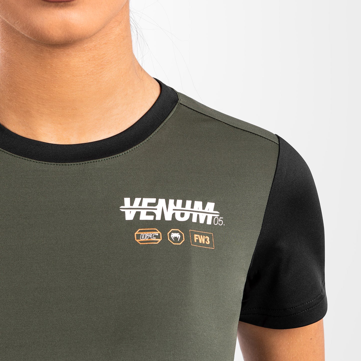 UFC Adrenaline by Venum Fight Week  Women’s Dry-Tech T-shirt - Khaki/Bronze