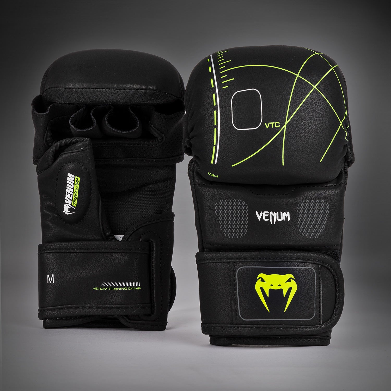 Venum Training Camp 4.0 Sparring Gloves - Black/Neo Green - Venum Asia