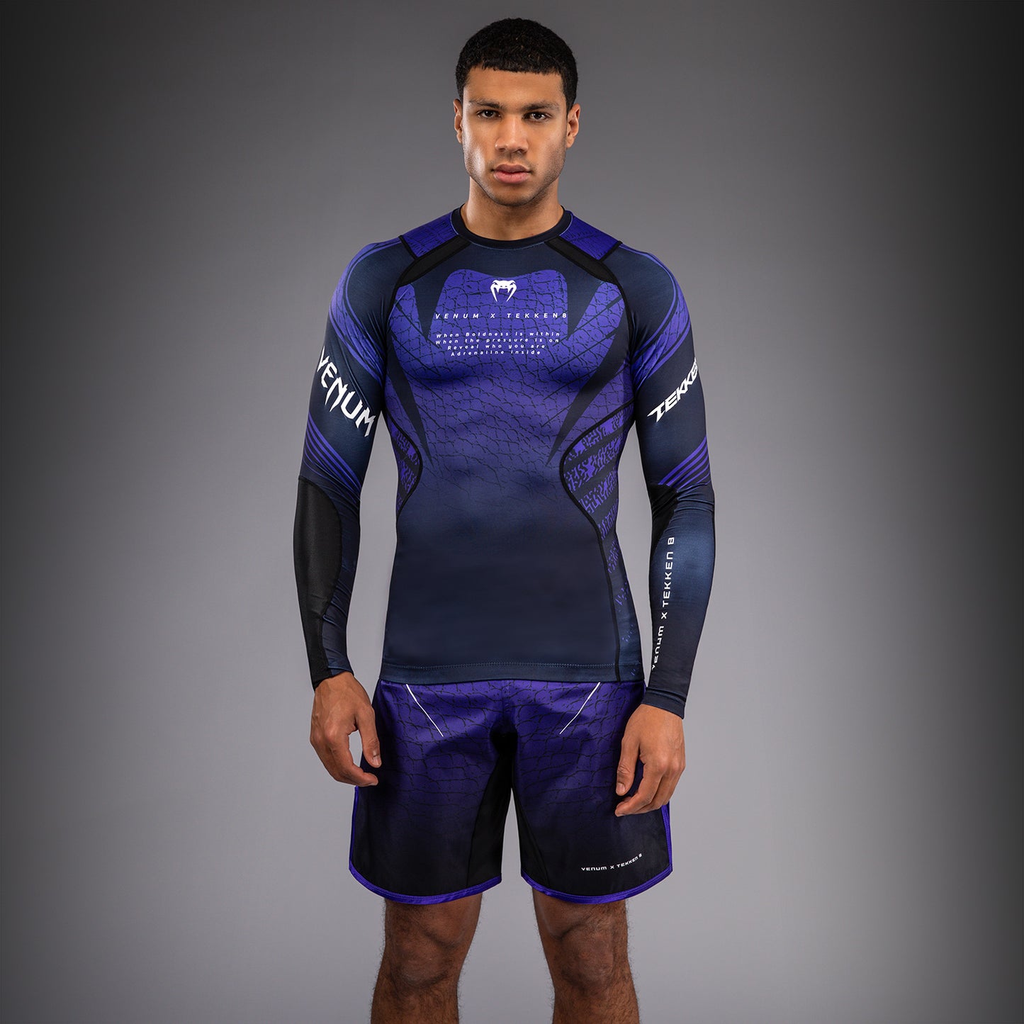 Venum x TEKKEN 8 Long Sleeve Rashguard - Kazuya - Black/Purple