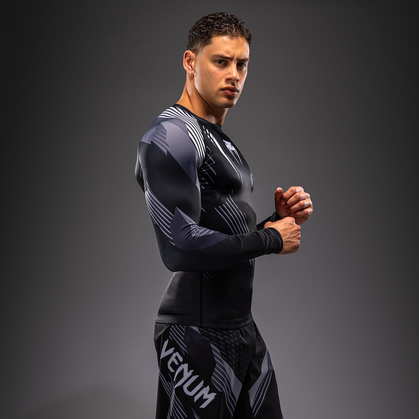 Venum No-Gi 6.0 Long Sleeve Rashguard - Black/White