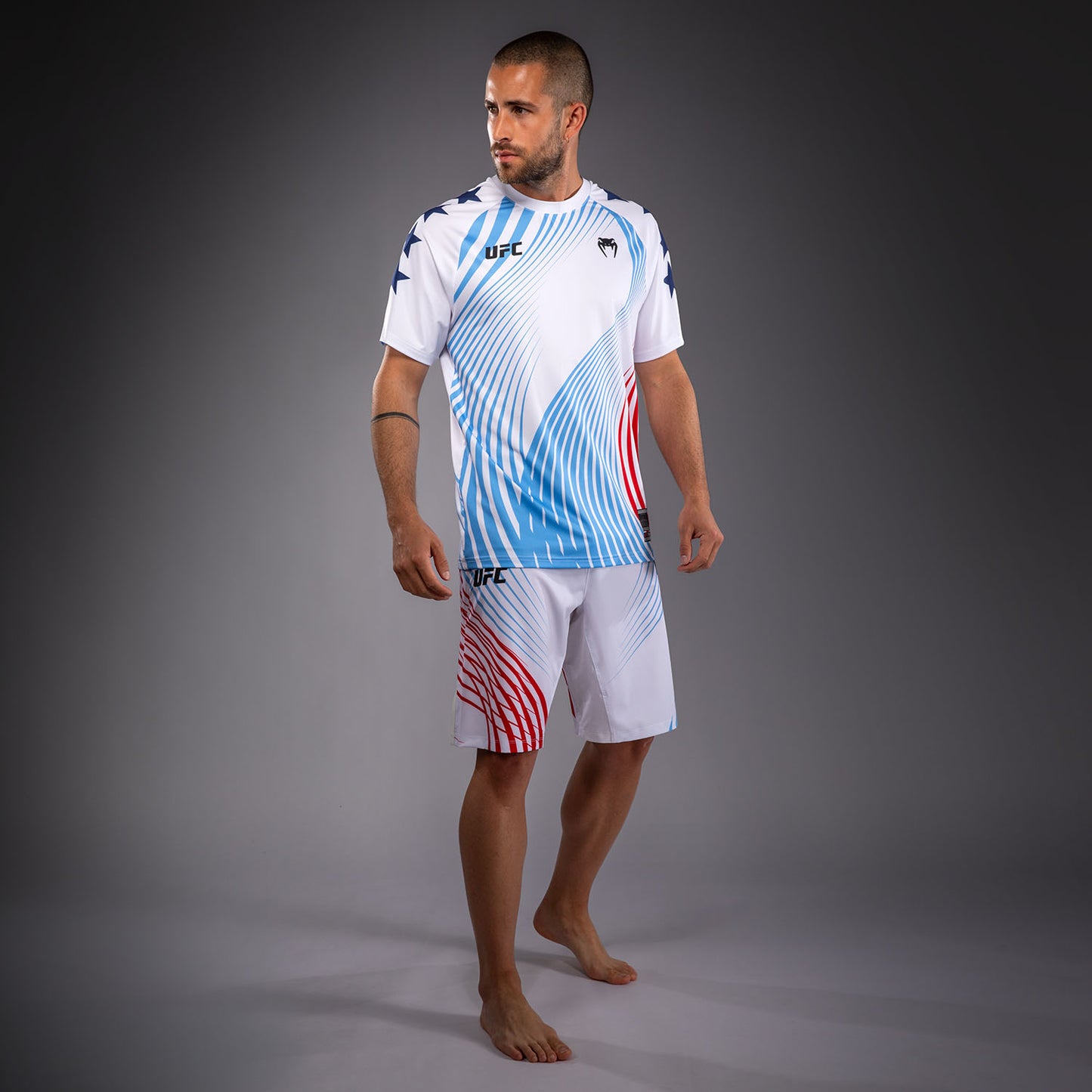 Men's UFC Freedom 250 by Venum White Custom Authentic Fight Night Walkout Jersey